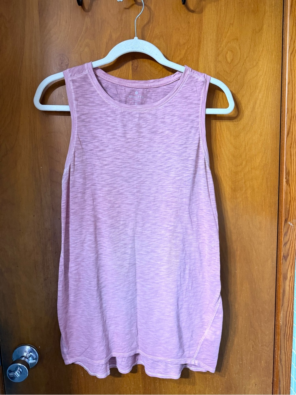 Athleta Soft Heathered Pink Sleeveless Tank